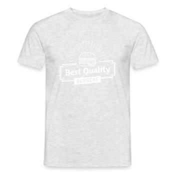meilleure qualité burger w - T-shirt homme - gris chiné - Devant - AI Model Male 178 dark (178cm)