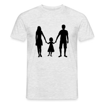 little family mother mom mom mother's day father pap - Men's T-Shirt - heather grey - Front - AI Model Male 178 dark (178cm)