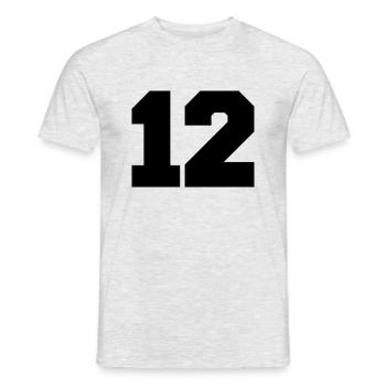 12 - T-shirt homme - gris chiné - Devant - AI Model Male 178 dark (178cm)