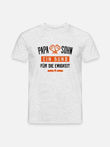 papa sohn bund ewigkeit - Männer T-Shirt - Grau meliert