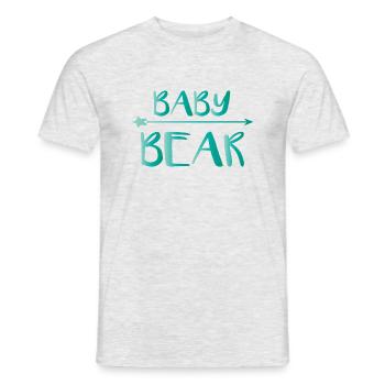 Baby Bear mit Pfeil - Männer T-Shirt - Grau meliert - Vorne - AI Model Male 178 dark (178cm)