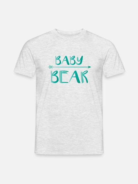 Bébé ours avec flèche - T-shirt homme - gris chiné