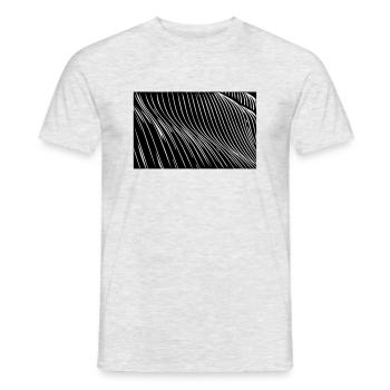 Lignes de vagues de zèbre - T-shirt homme - gris chiné - Devant - AI Model Male 178 dark (178cm)