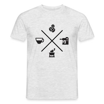 Barista coffee espresso cappuccino coffee maker - Men's T-Shirt - heather grey - Front - AI Model Male 178 dark (178cm)