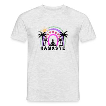 Namaste - T-shirt homme - gris chiné - Devant - AI Model Male 178 dark (178cm)