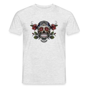 Sugar Skull - T-shirt homme - gris chiné - Devant - AI Model Male 178 dark (178cm)
