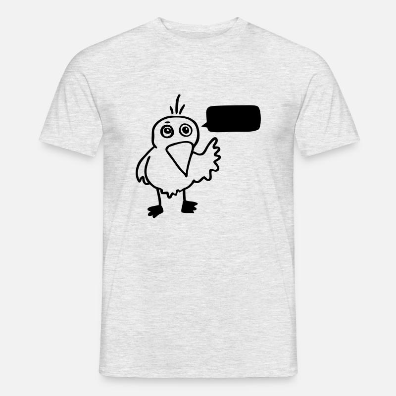 Kleiner Vogel - Männer T-Shirt - Grau meliert