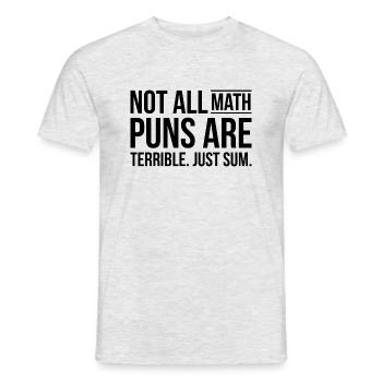 Math puns are terrible sum school gift - Men's T-Shirt - heather grey - Front - AI Model Male 178 dark (178cm)