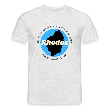Rhodes - the most beautiful places in the world - Men's T-Shirt - heather grey - Front - AI Model Male 178 dark (178cm)