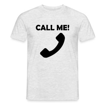 Appelle-moi au téléphone - T-shirt homme - gris chiné - Devant - AI Model Male 178 dark (178cm)