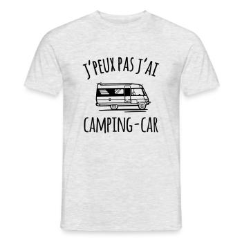 J'peux pas j'ai camping car - T-shirt homme - gris chiné - Devant - AI Model Male 178 dark (178cm)