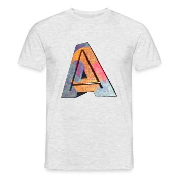A - Männer T-Shirt - Grau meliert - Vorne - AI Model Male 178 dark (178cm)