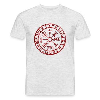 Viking Rune Valhalla Symbole Viking - T-shirt homme - gris chiné - Devant - AI Model Male 178 dark (178cm)