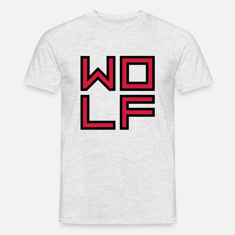 Innerer Wolf Logo - Männer T-Shirt - Grau meliert