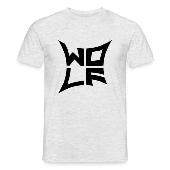 Wild Wolf Logo - Men's T-Shirt - heather grey - Front - AI Model Male 178 dark (178cm)