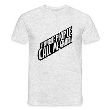 People Call Me Grandpa - Men's T-Shirt - heather grey - Front - AI Model Male 178 dark (178cm)