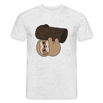 Faultier - Männer T-Shirt - Grau meliert - Vorne - AI Model Male 178 dark (178cm)