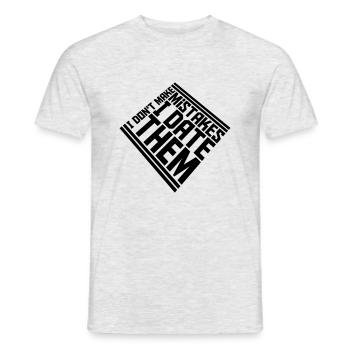 Date Mistakes Quote Logo - Men's T-Shirt - heather grey - Front - AI Model Male 178 dark (178cm)