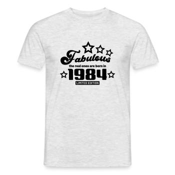 fabulous the real ones are born in 1984 - T-shirt homme - gris chiné - Devant - AI Model Male 178 dark (178cm)