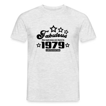 fabulous the real ones are born in 1979 - T-shirt homme - gris chiné - Devant - AI Model Male 178 dark (178cm)