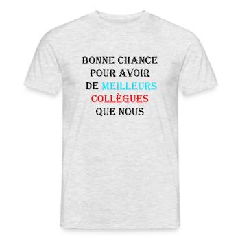 idée cadeau départ métier ou profession - T-shirt homme - gris chiné - Devant - AI Model Male 178 dark (178cm)