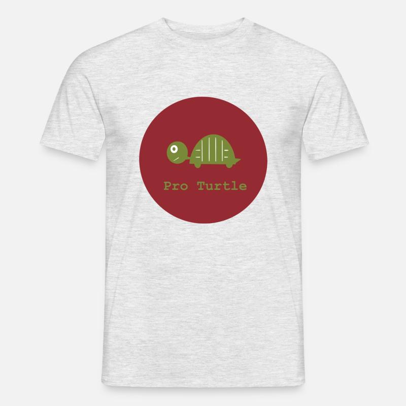 Pro Turtle, Pro Schildkröte - Männer T-Shirt - Grau meliert