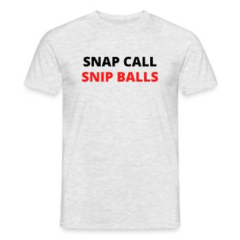 Snap call snip balls NB 2 - T-shirt homme - gris chiné - Devant - AI Model Male 178 dark (178cm)