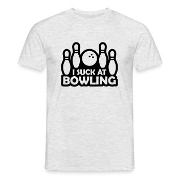 Je suis nul au bowling - T-shirt homme - gris chiné - Devant - AI Model Male 178 dark (178cm)