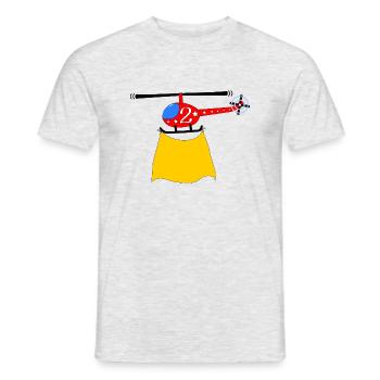 Hélicoptère Anniversaire 2 - T-shirt homme - gris chiné - Devant - AI Model Male 178 dark (178cm)