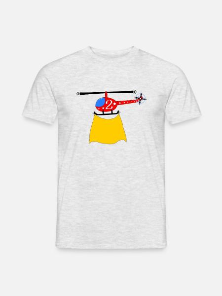 Helicopter Birthday 2 - Men's T-Shirt - heather grey