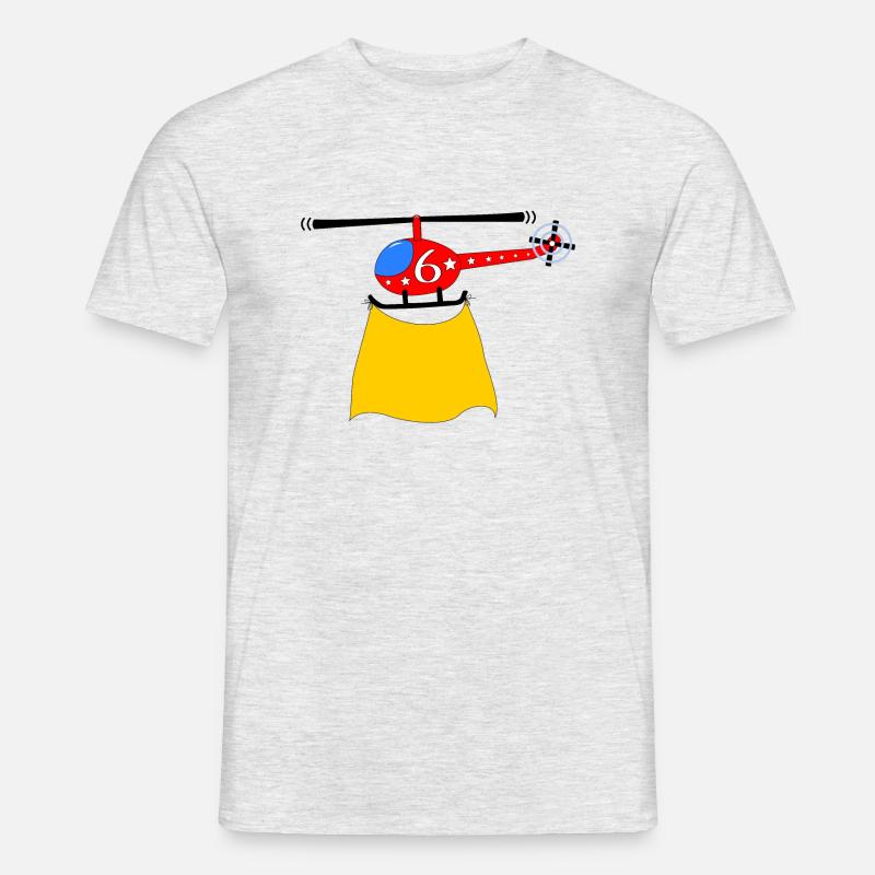 Anniversaire de l’hélicoptère 6 - T-shirt homme - gris chiné