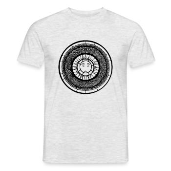Sun Moon Mosaic Astrology mystical symbol 11 - Men's T-Shirt - heather grey - Front - AI Model Male 178 dark (178cm)