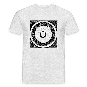 Sun Moon Mosaic Astrology mystical symbol 8 - Men's T-Shirt - heather grey - Front - AI Model Male 178 dark (178cm)