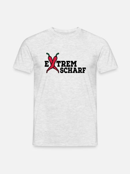 extrem scharf - Männer T-Shirt - Grau meliert