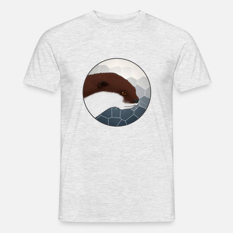 Otter - Männer T-Shirt - Grau meliert