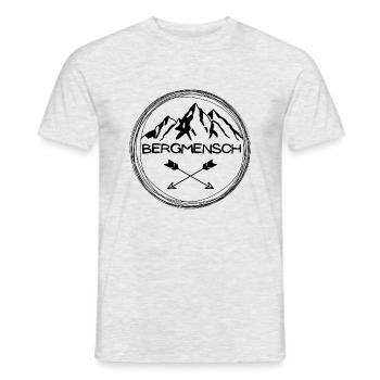 Berg mensch - Männer T-Shirt - Grau meliert - Vorne - AI Model Male 178 dark (178cm)