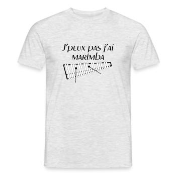 JPeuxpas marimba - T-shirt homme - gris chiné - Devant - AI Model Male 178 dark (178cm)
