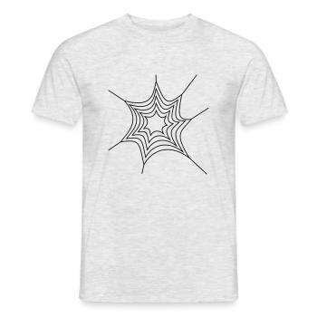 Spinnengewebe - Männer T-Shirt - Grau meliert - Vorne - AI Model Male 178 dark (178cm)
