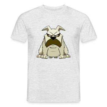 Xilo le chien grognon - T-shirt homme - gris chiné - Devant - AI Model Male 178 dark (178cm)