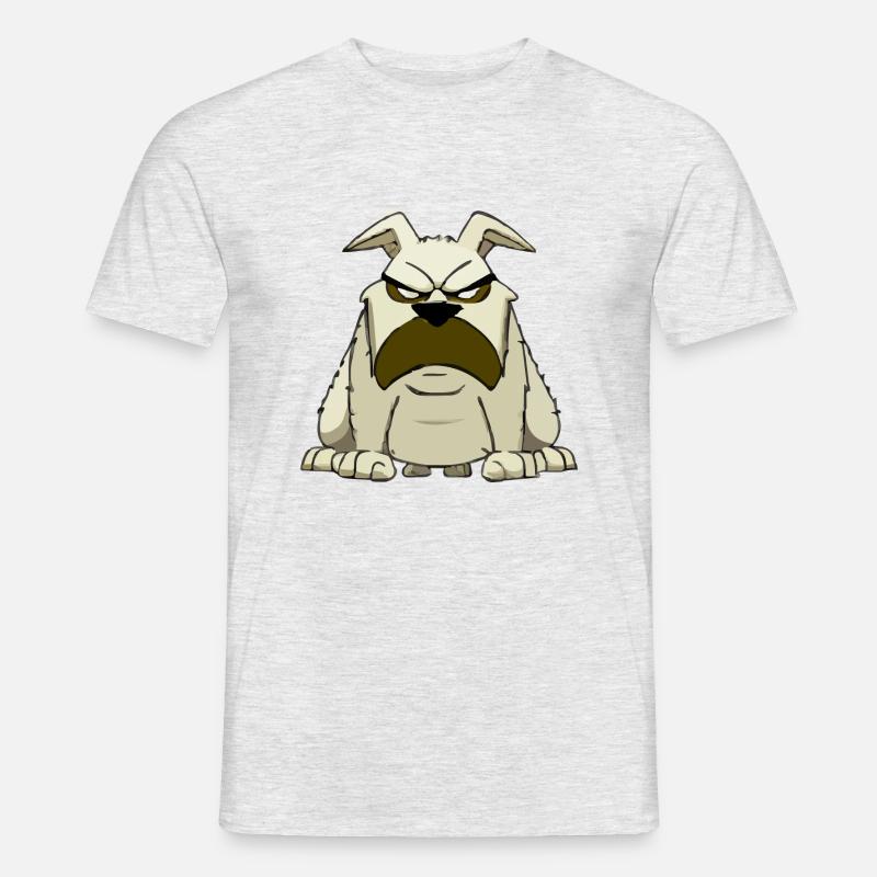 Xilo le chien grognon - T-shirt homme - gris chiné