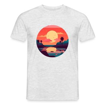Sun-kissed Memories - Men's T-Shirt - heather grey - Front - AI Model Male 178 dark (178cm)