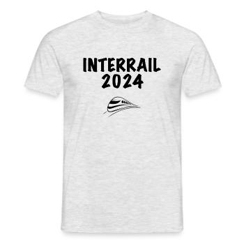 Interrail 24 - T-shirt homme - gris chiné - Devant - AI Model Male 178 dark (178cm)