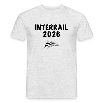 Interrail 26 - T-shirt homme - gris chiné - Devant - AI Model Male 178 dark (178cm)