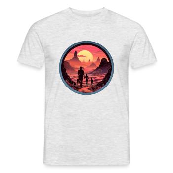 Voyage magique - T-shirt homme - gris chiné - Devant - AI Model Male 178 dark (178cm)