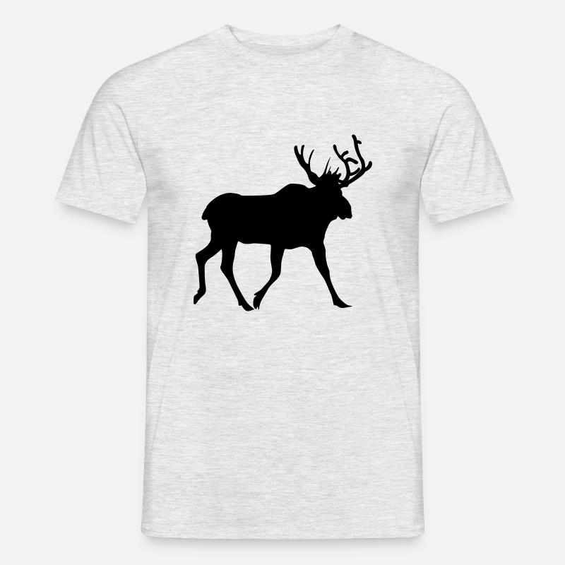 elch - Männer T-Shirt - Grau meliert