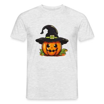 citrouille - T-shirt homme - gris chiné - Devant - AI Model Male 178 dark (178cm)