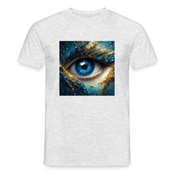 Das Auge - Männer T-Shirt - Grau meliert - Vorne - AI Model Male 178 dark (178cm)