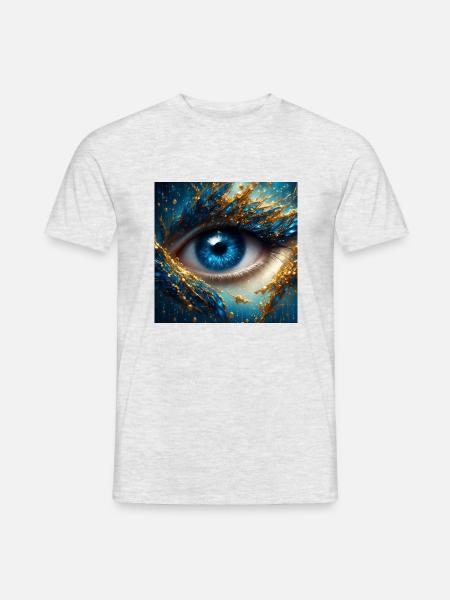 Das Auge - Männer T-Shirt - Grau meliert