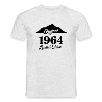 Original 1964 Jahrgang Berge Vintage Geburtstag - Männer T-Shirt - Grau meliert - Vorne - AI Model Male 178 dark (178cm)