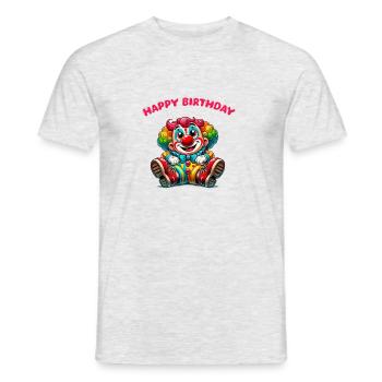 Clown Comique Anniversaire - T-shirt homme - gris chiné - Devant - AI Model Male 178 dark (178cm)
